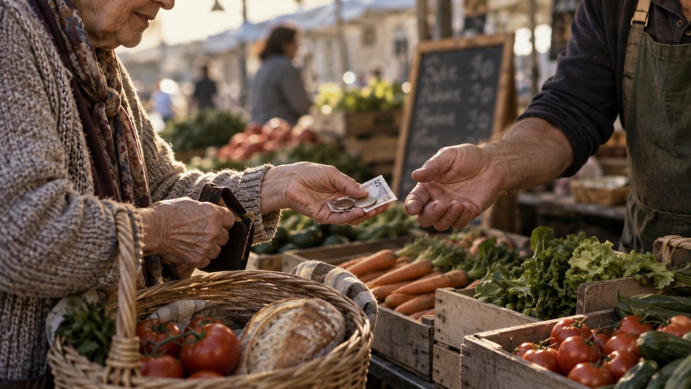 Illustration: the cost of transportation ends up in food prices.
