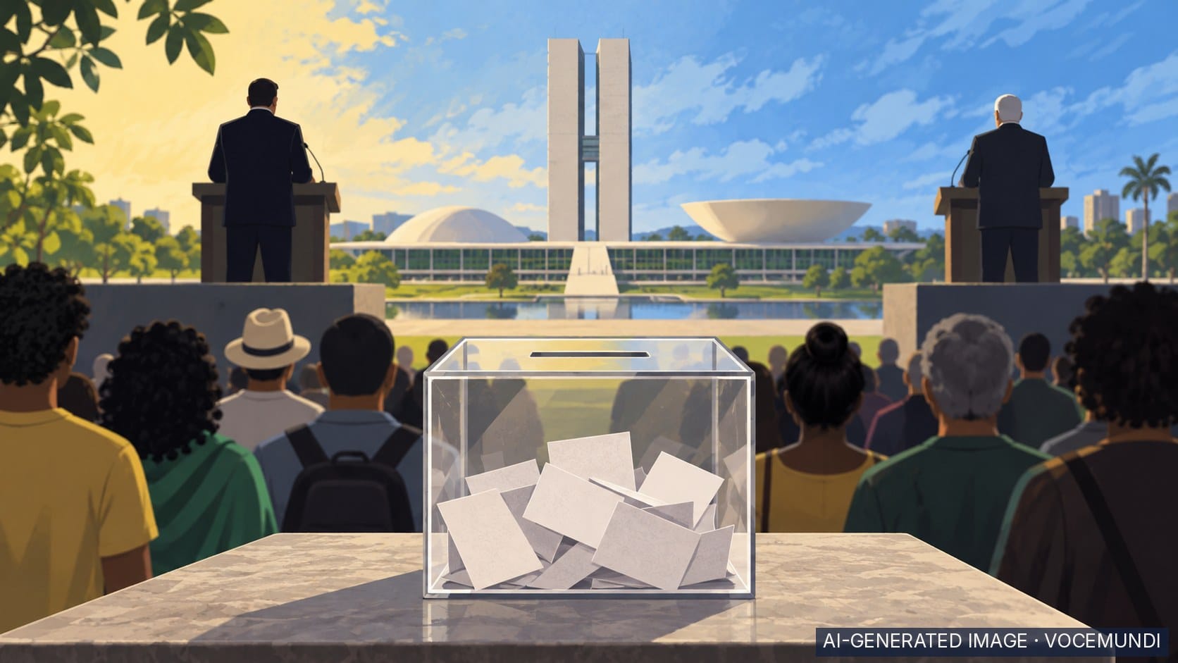 AI-generated image: Brazil heads to presidential runoff between Bolsonaro and Lula