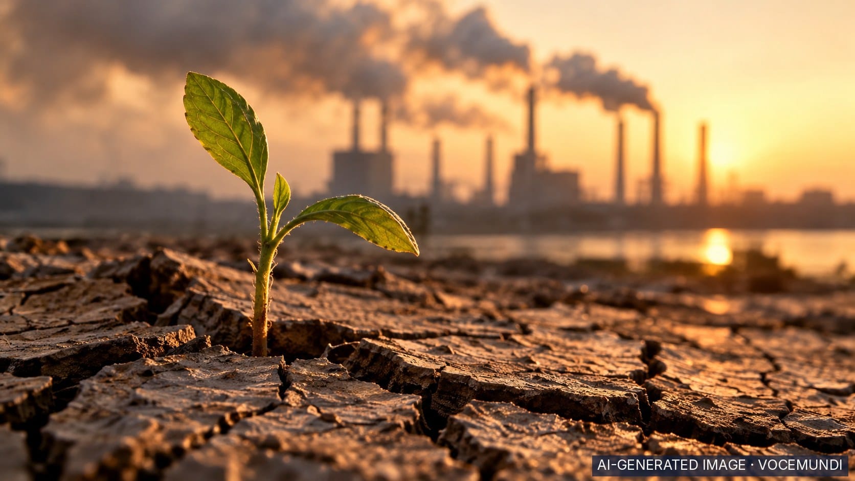 AI-generated image: UN report says climate pledges fall far short of Paris goals