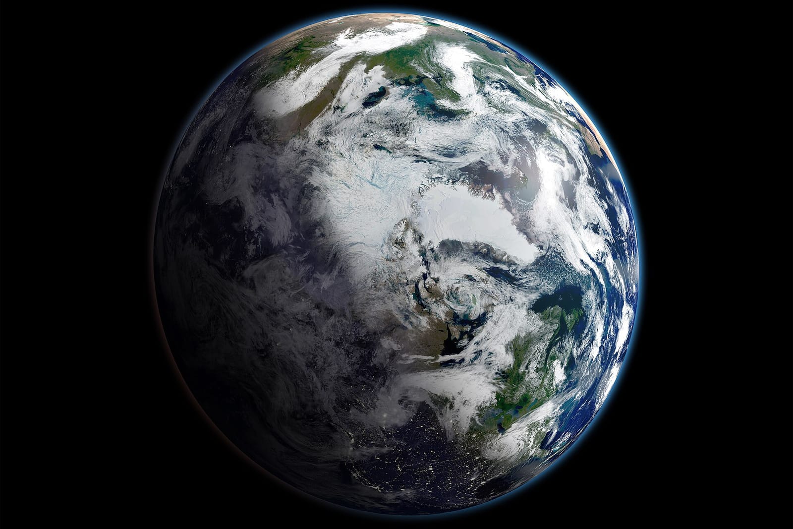 Mosaico satelital del Ártico que muestra la cobertura de hielo marino, septiembre de 2012