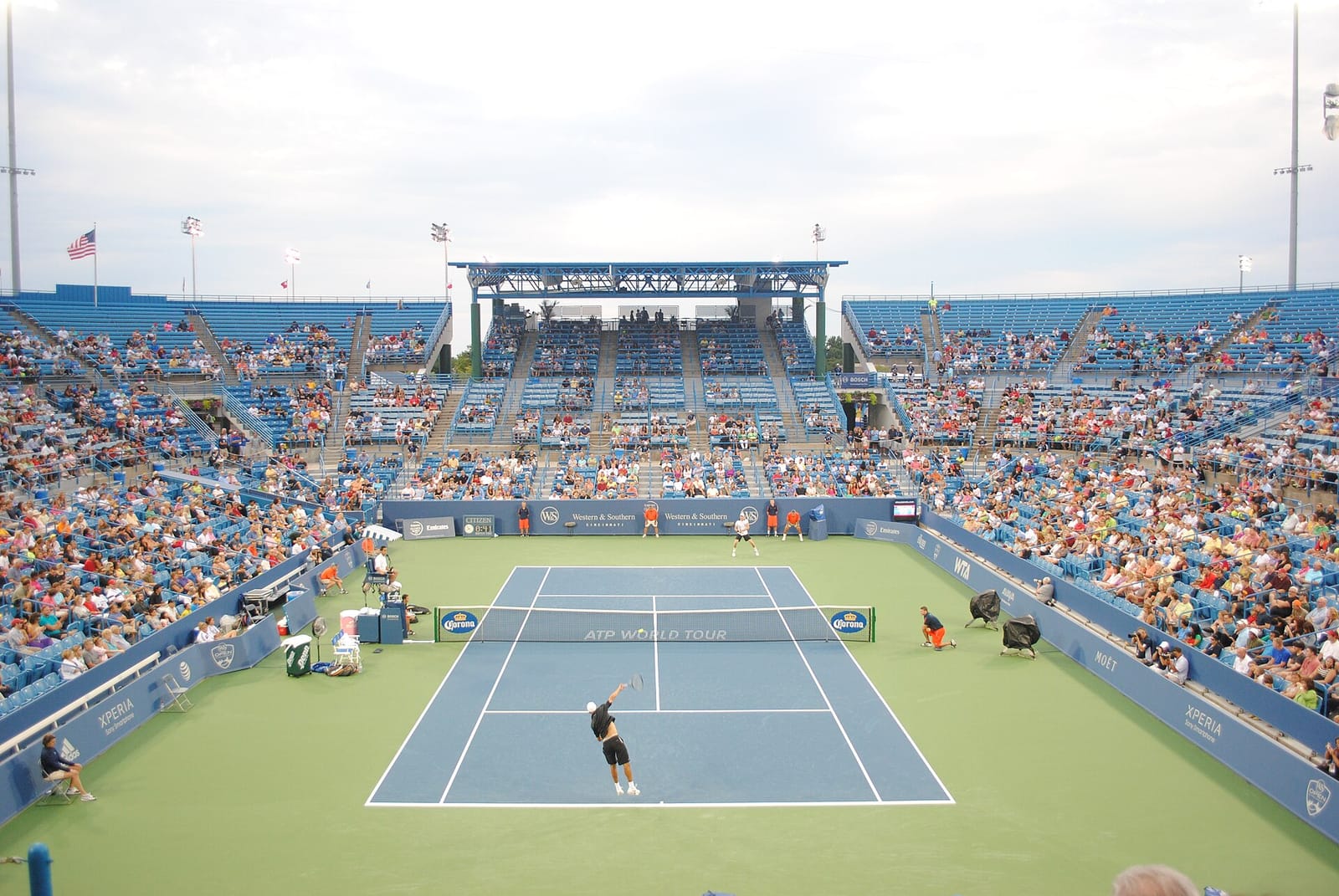 Le court central du tournoi de tennis de l'Open de Cincinnati en 2012