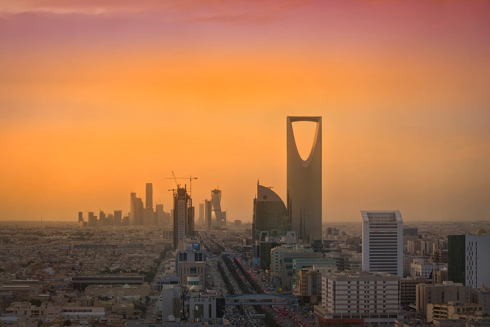 File photo: Riyadh skyline with King Abdullah Financial District and Kingdom Tower.