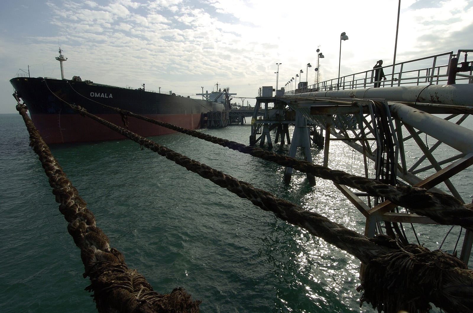 File photo: Oil tanker Omala in the Persian Gulf, 2004.