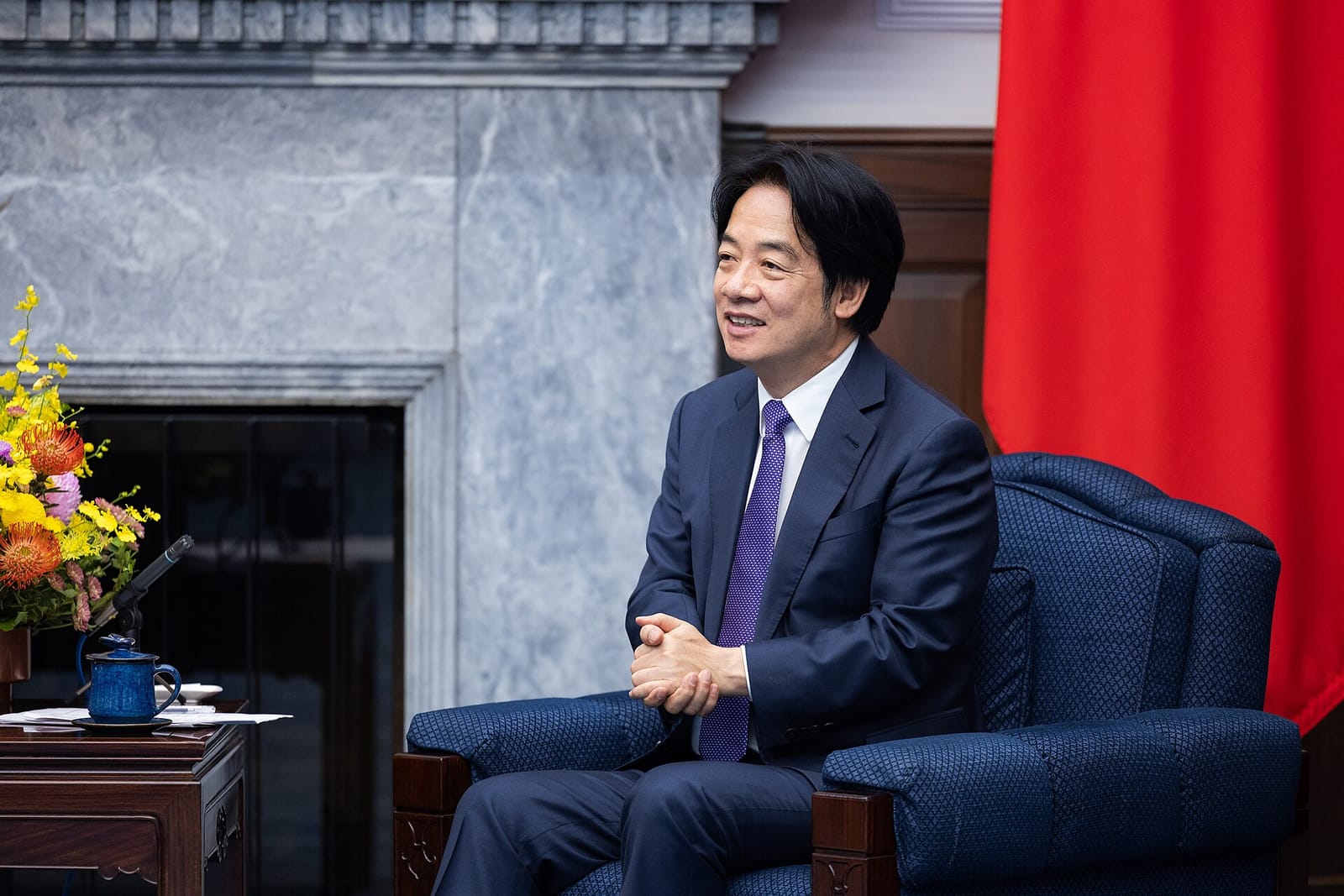 Foto de archivo: el presidente de Taiwán, Lai Ching-te, cuyo hijo fue presuntamente vigilado.