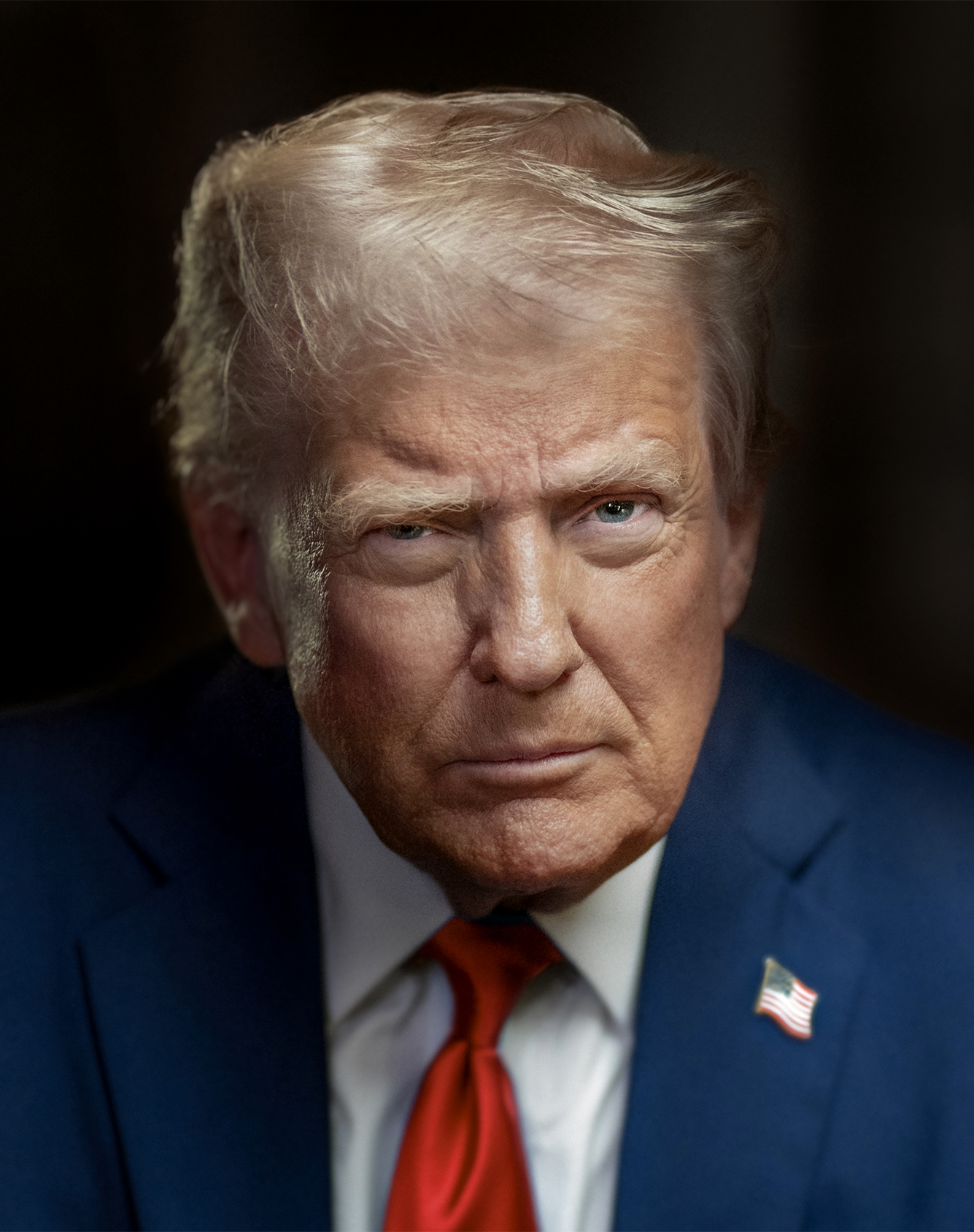 Official portrait of President Donald Trump for his second term