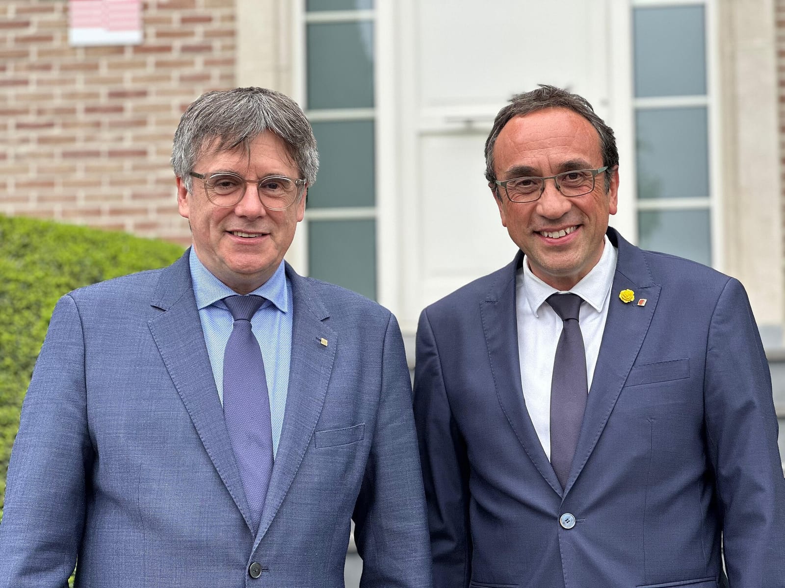 File photo: Carles Puigdemont with Catalan politician Josep Rull