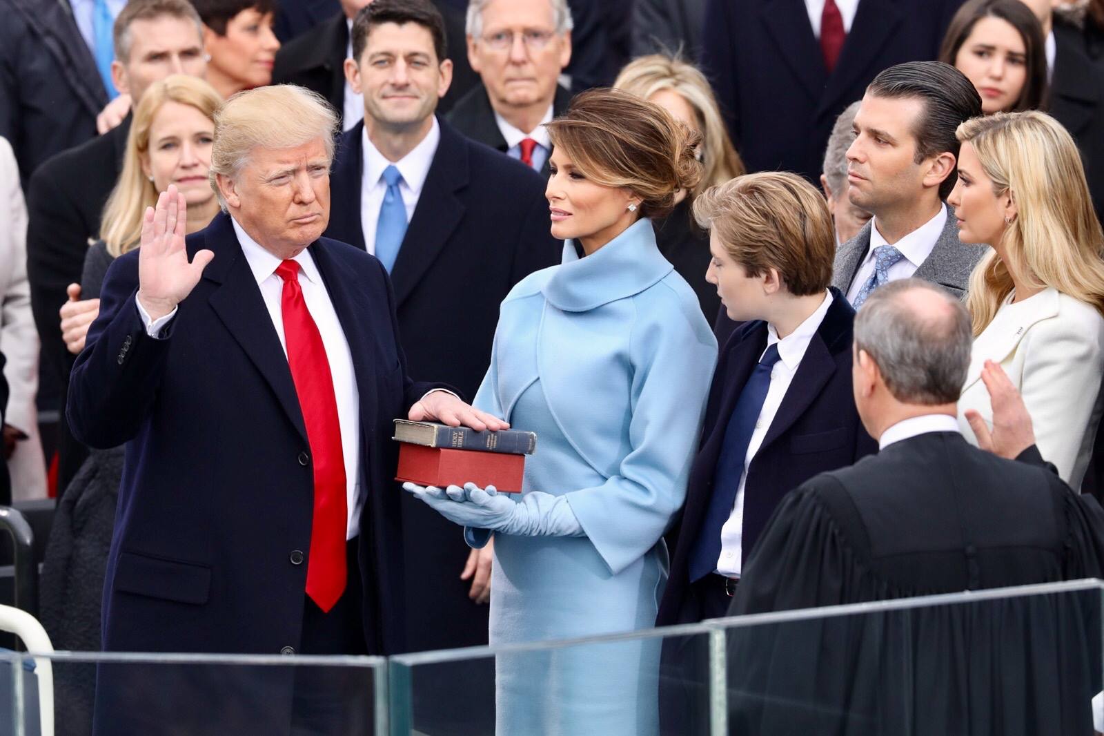Archivfoto: Donald Trump wird im Januar 2017 als Präsident vereidigt