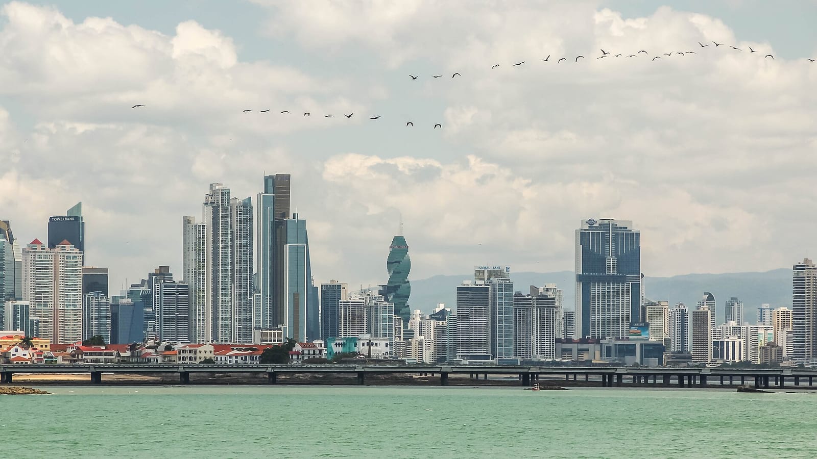 File photo: Panama City skyline, where buildings shook during the quake