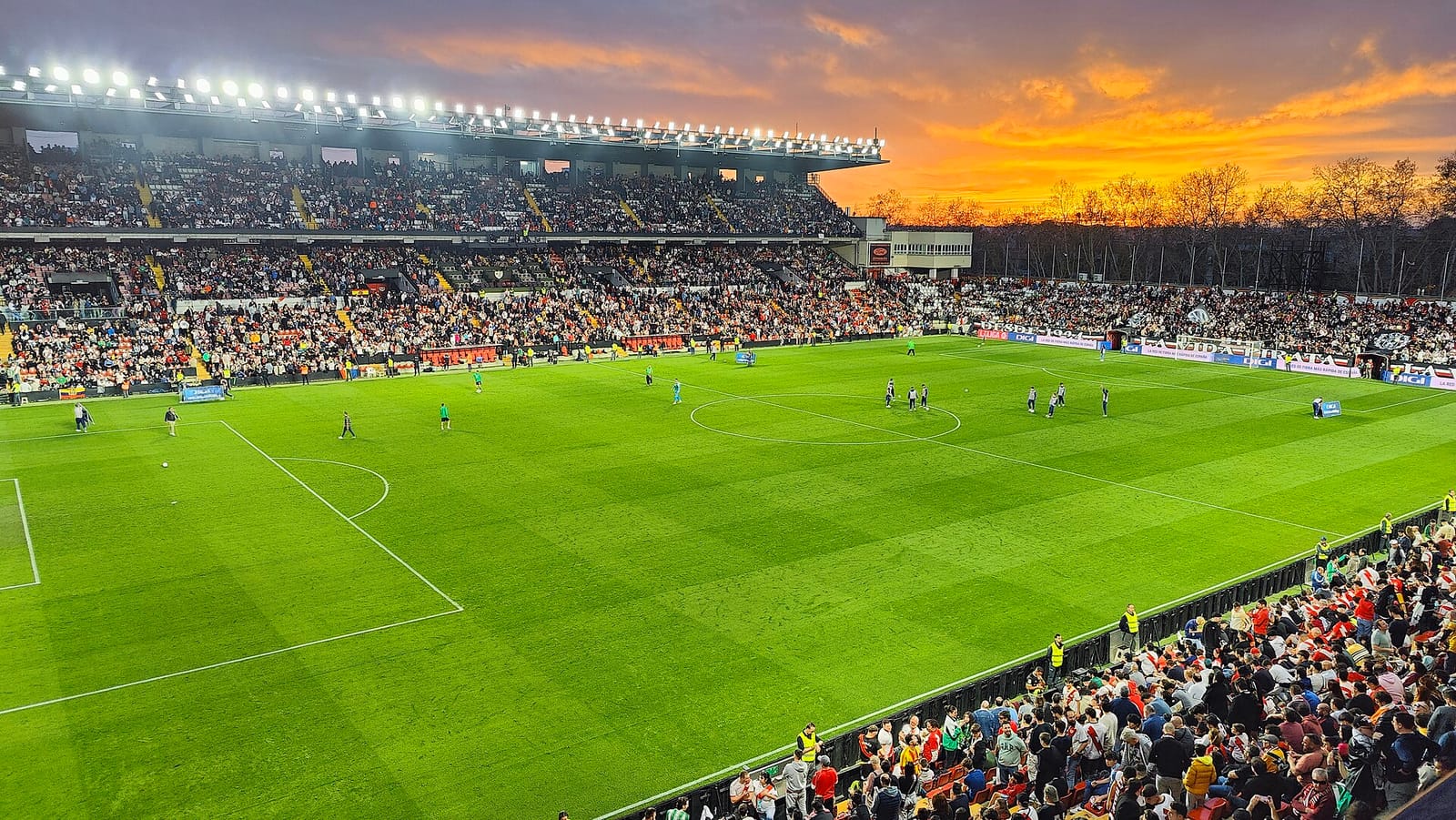 File photo: Estadio de Vallecas pitch during Rayo Vallecano–Real Betis match, 2023-24