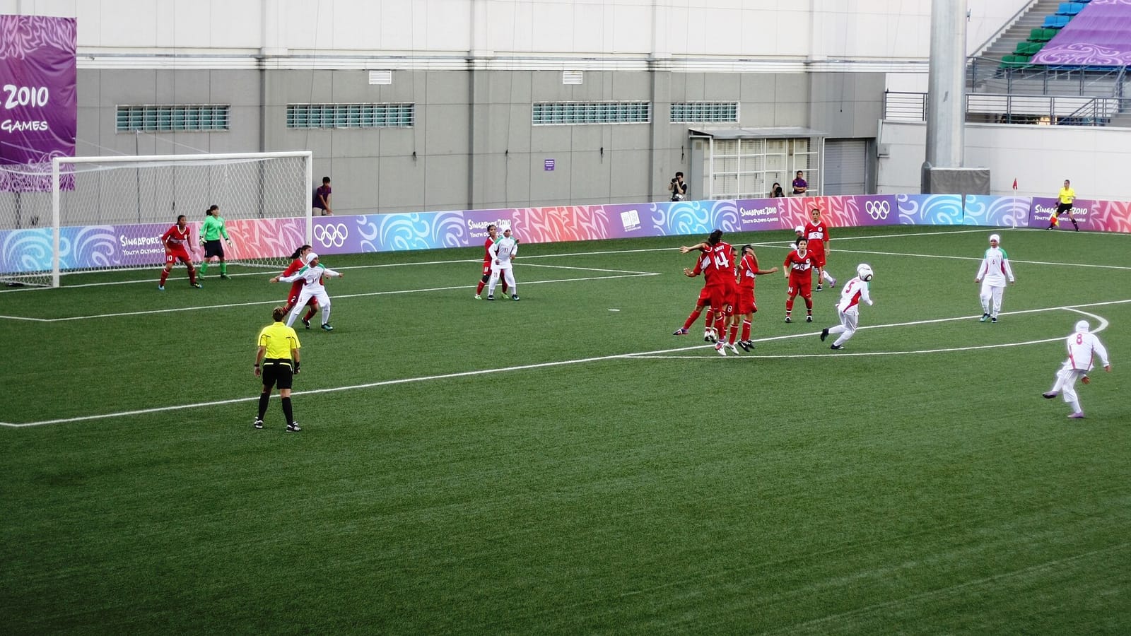 File photo: Iran and Turkey in women's football, 2010 Youth Olympics