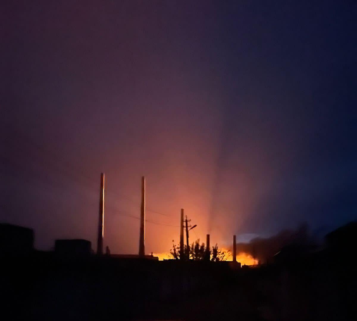 File photo: Zmiiv thermal power station after Russian rocket strike, 2022