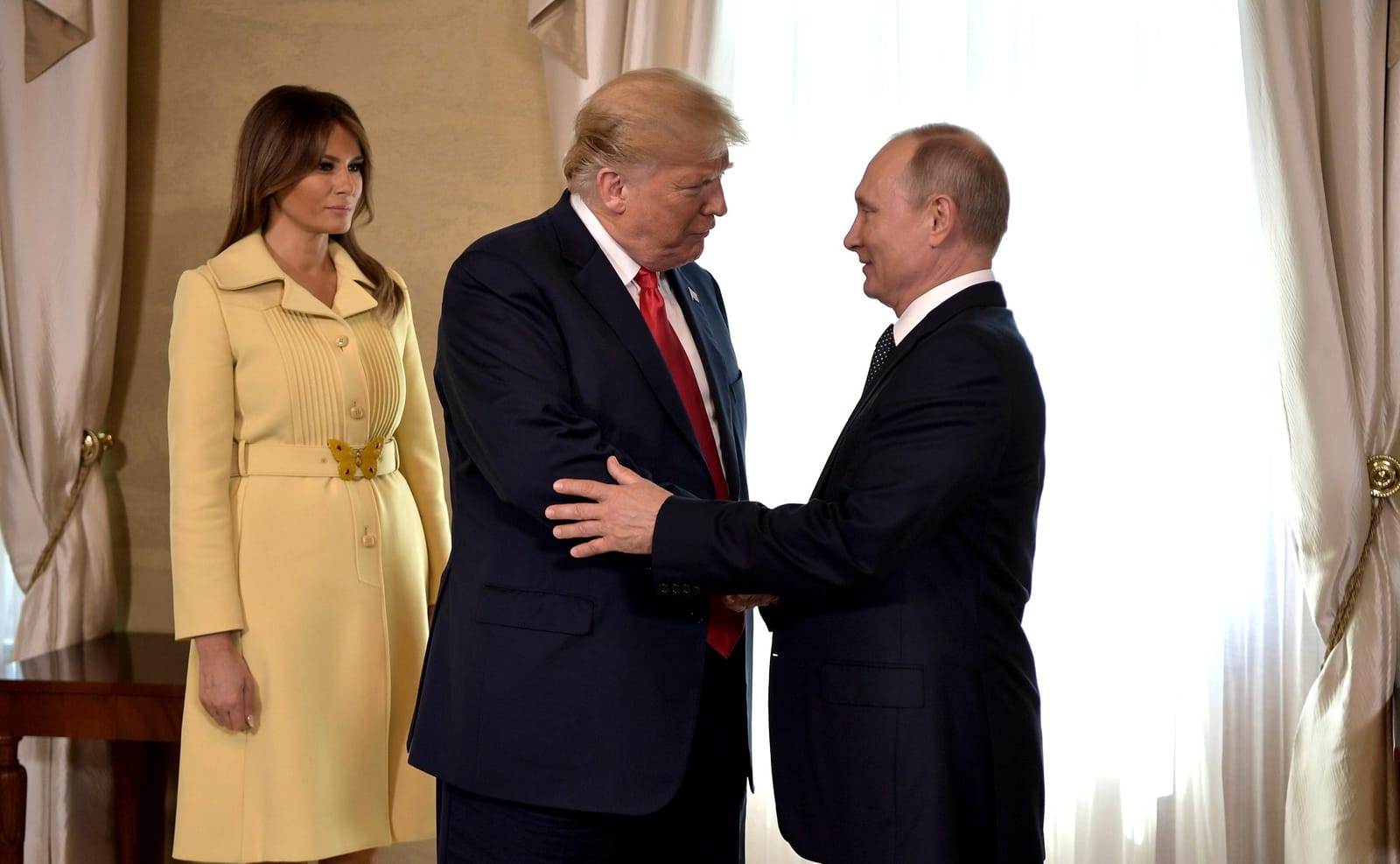 File photo: Trump and Putin meet in Helsinki, July 2018