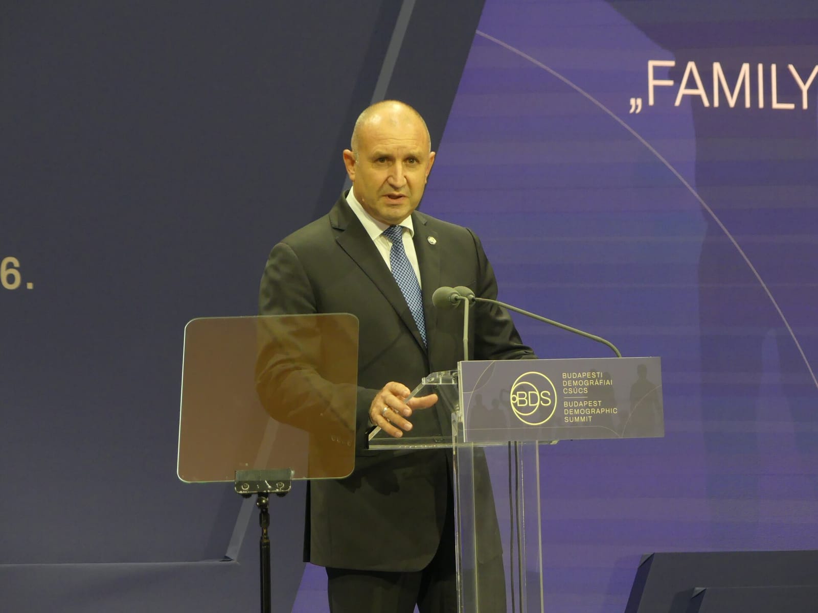 File photo: Rumen Radev at the 2023 Budapest Demographic Summit