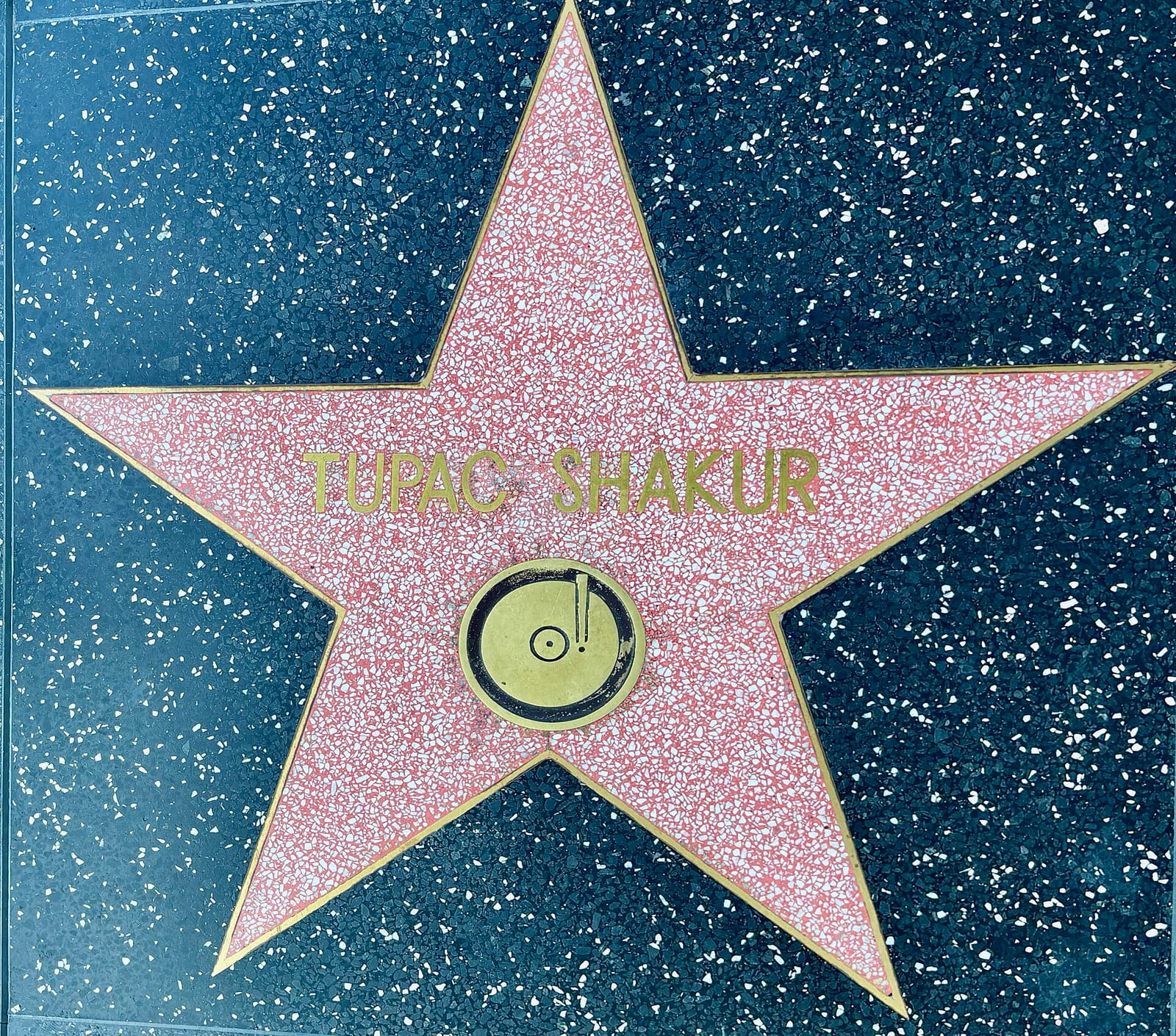 File photo: Tupac Shakur's star on the Hollywood Walk of Fame