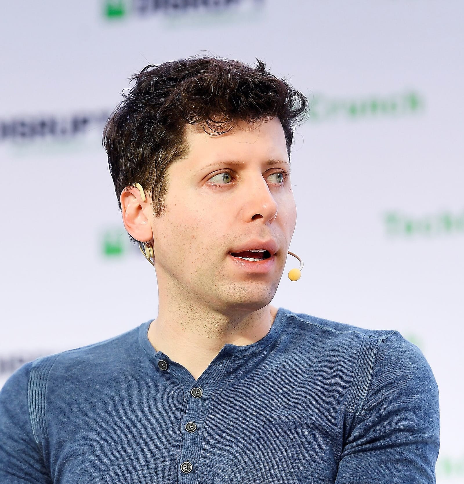 File photo: OpenAI CEO Sam Altman speaking at TechCrunch Disrupt, 2019