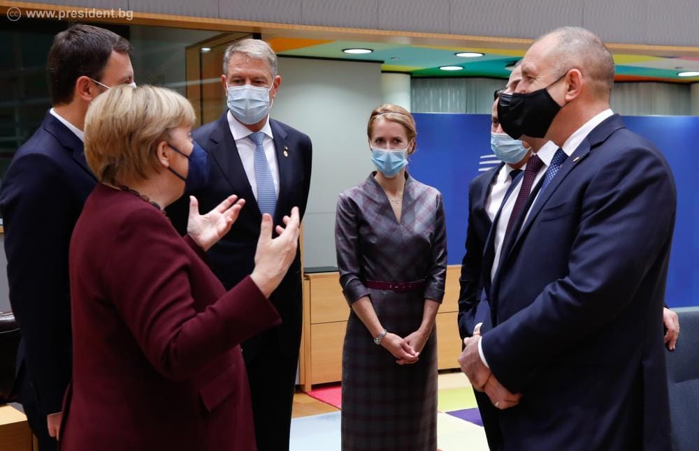 File photo: EU leaders at a European Council summit in Brussels, 2021