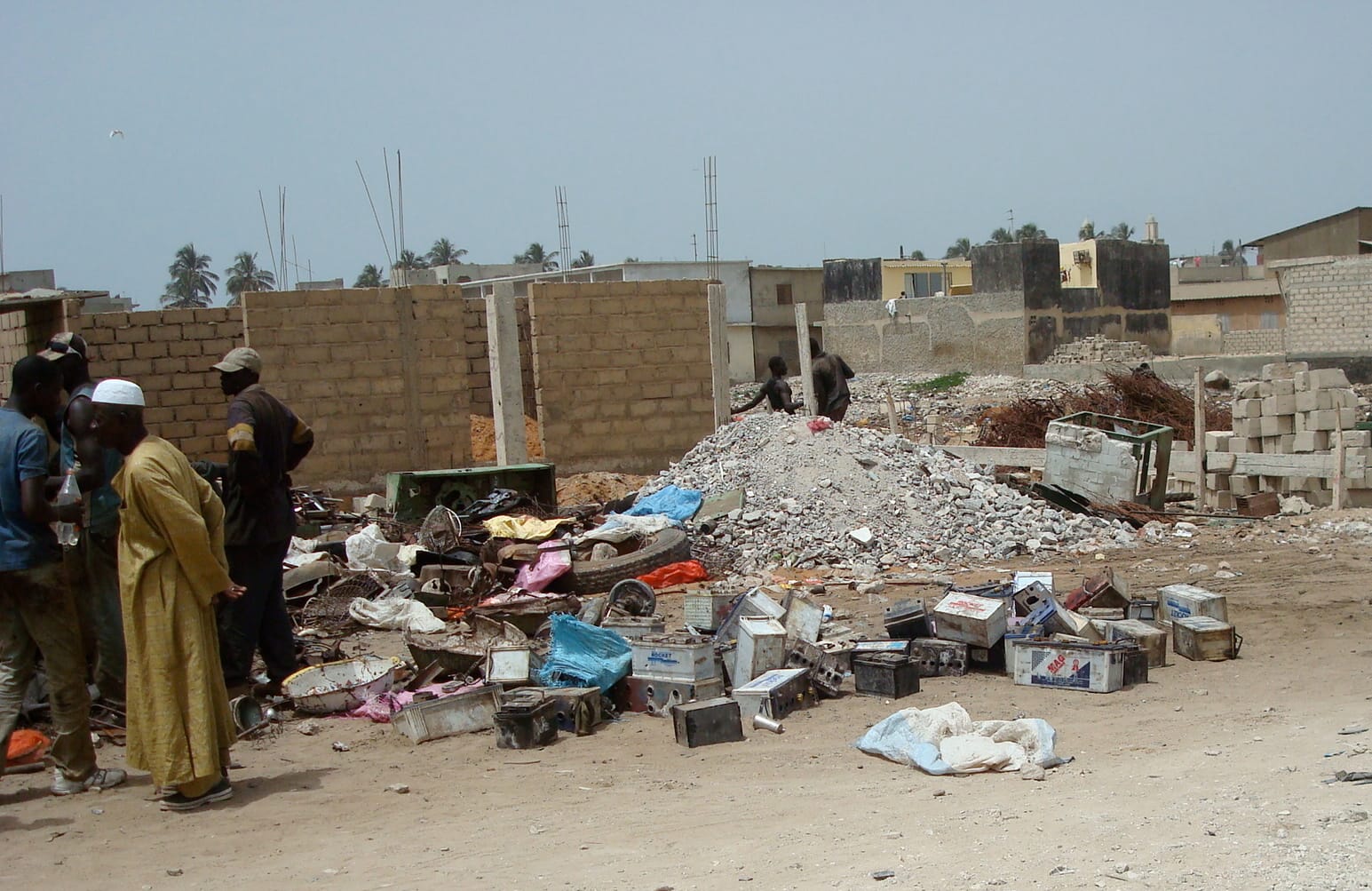 File photo: Battery collection site in Dakar where children died of lead poisoning