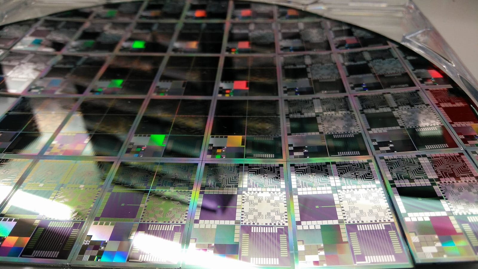 File photo: A 12-inch wafer of microelectronic chips