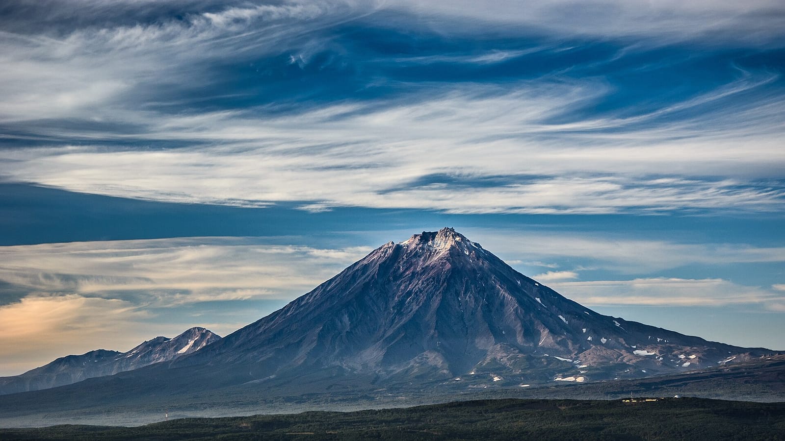 Koryaksky volcano seen from Petropavlovsk-Kamchatsky, Kamchatka's regional capital