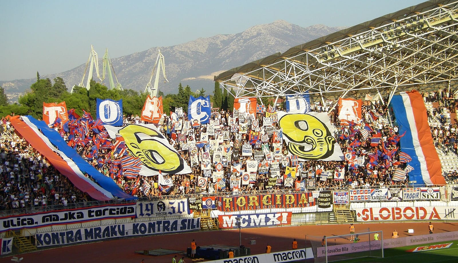 File photo: Hajduk Split's Torcida fans celebrate anniversary at Poljud, 2019