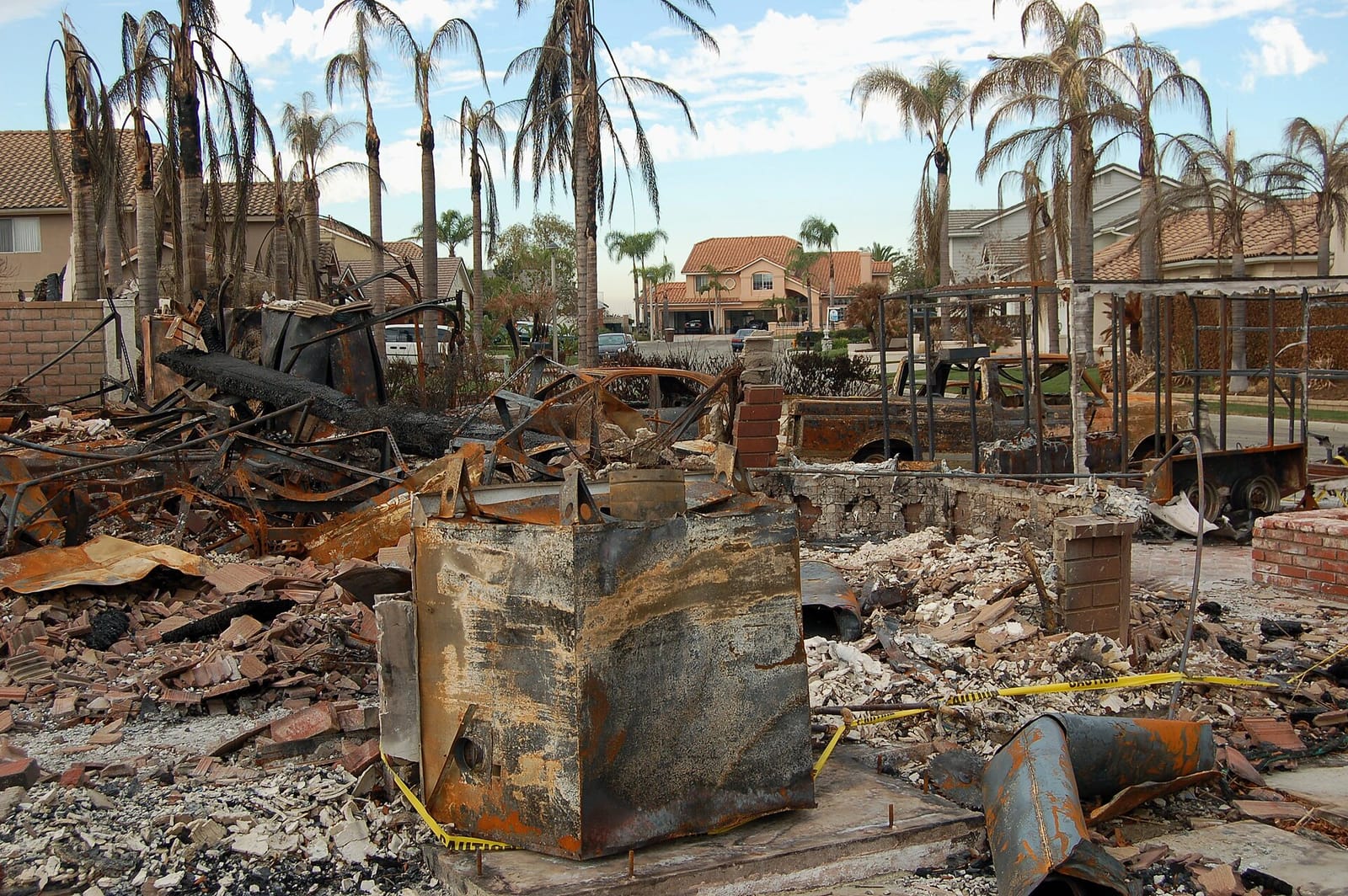 File photo: Home destroyed by 2008 wildfire in Yorba Linda, Orange County