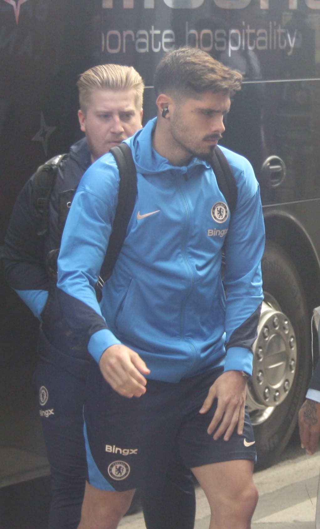 File photo: Pedro Neto arriving at Craven Cottage, April 2025