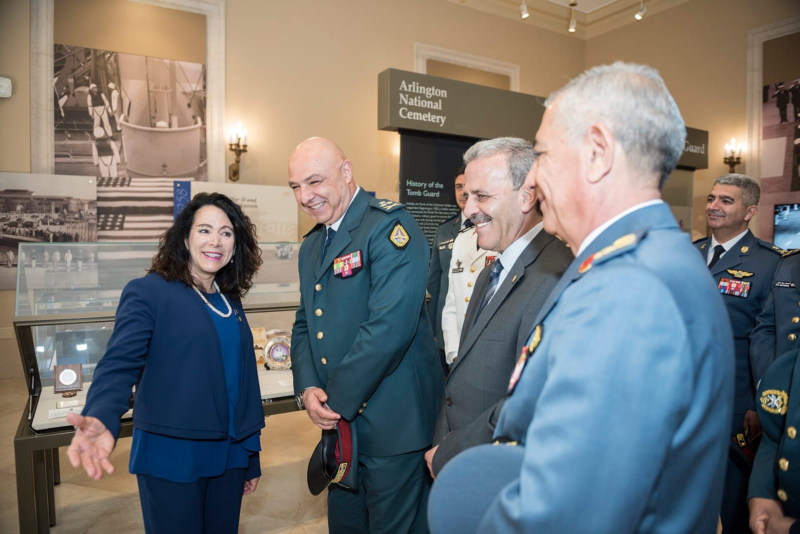 File photo: Joseph Aoun, then Lebanese army commander, at Arlington, 2018