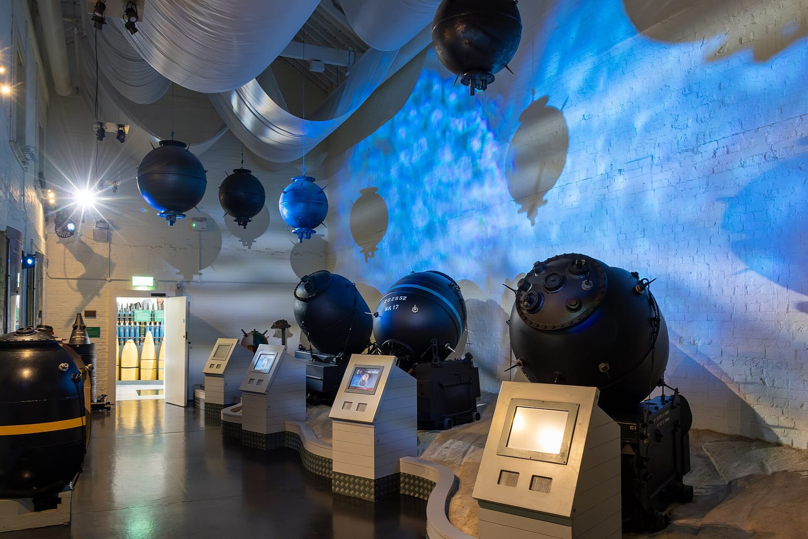 File photo: Naval mines displayed at a museum in England