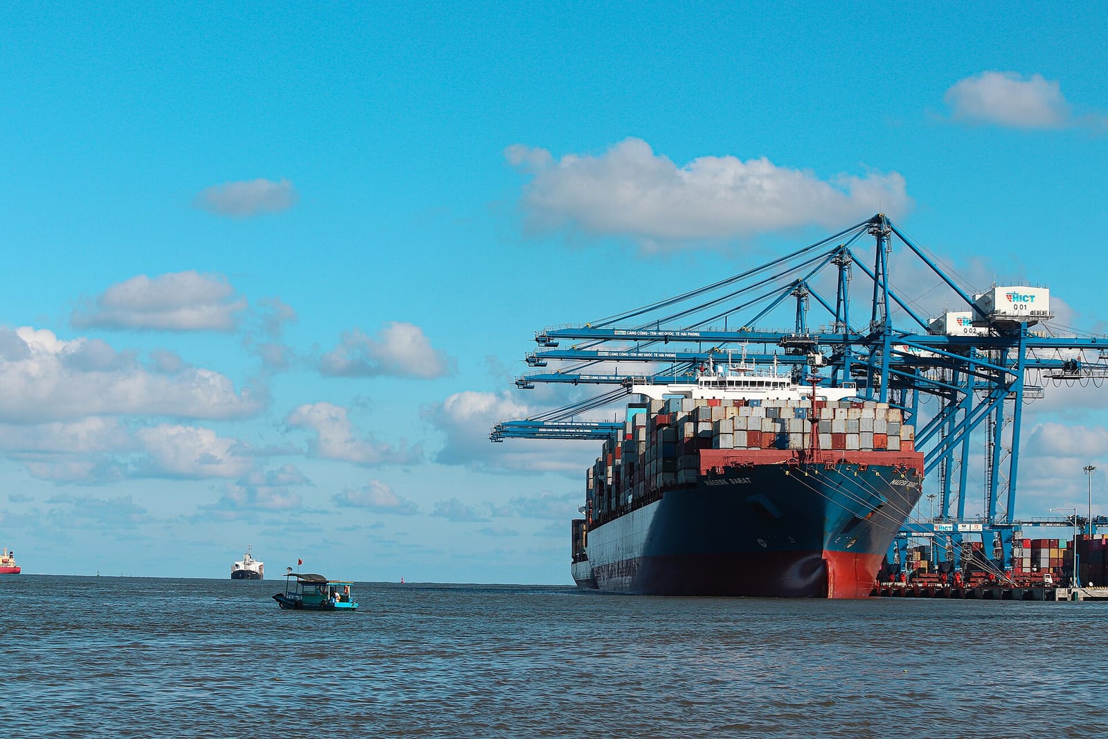 File photo: Container ship docked at Hai Phong International Container Terminal, Vietnam