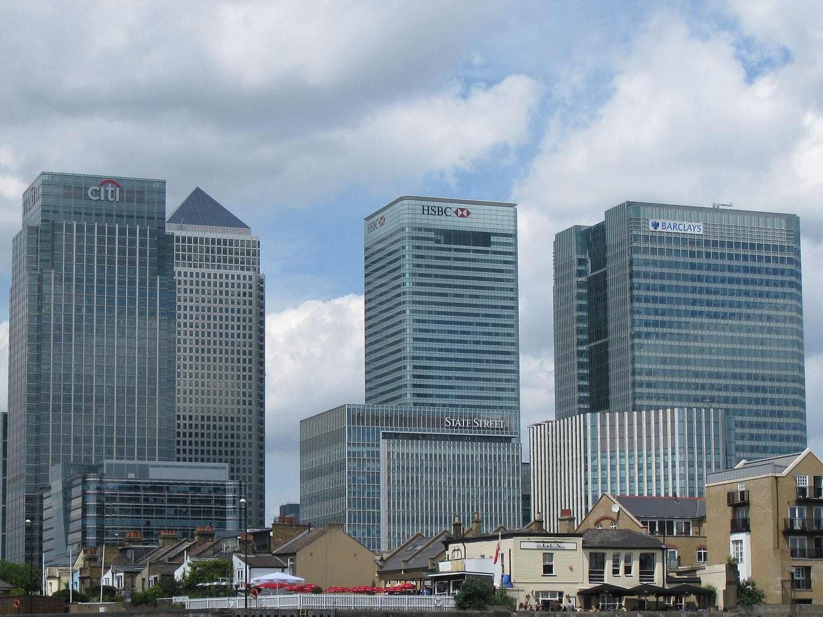 File photo: Canary Wharf towers including One Churchill Place, Barclays headquarters