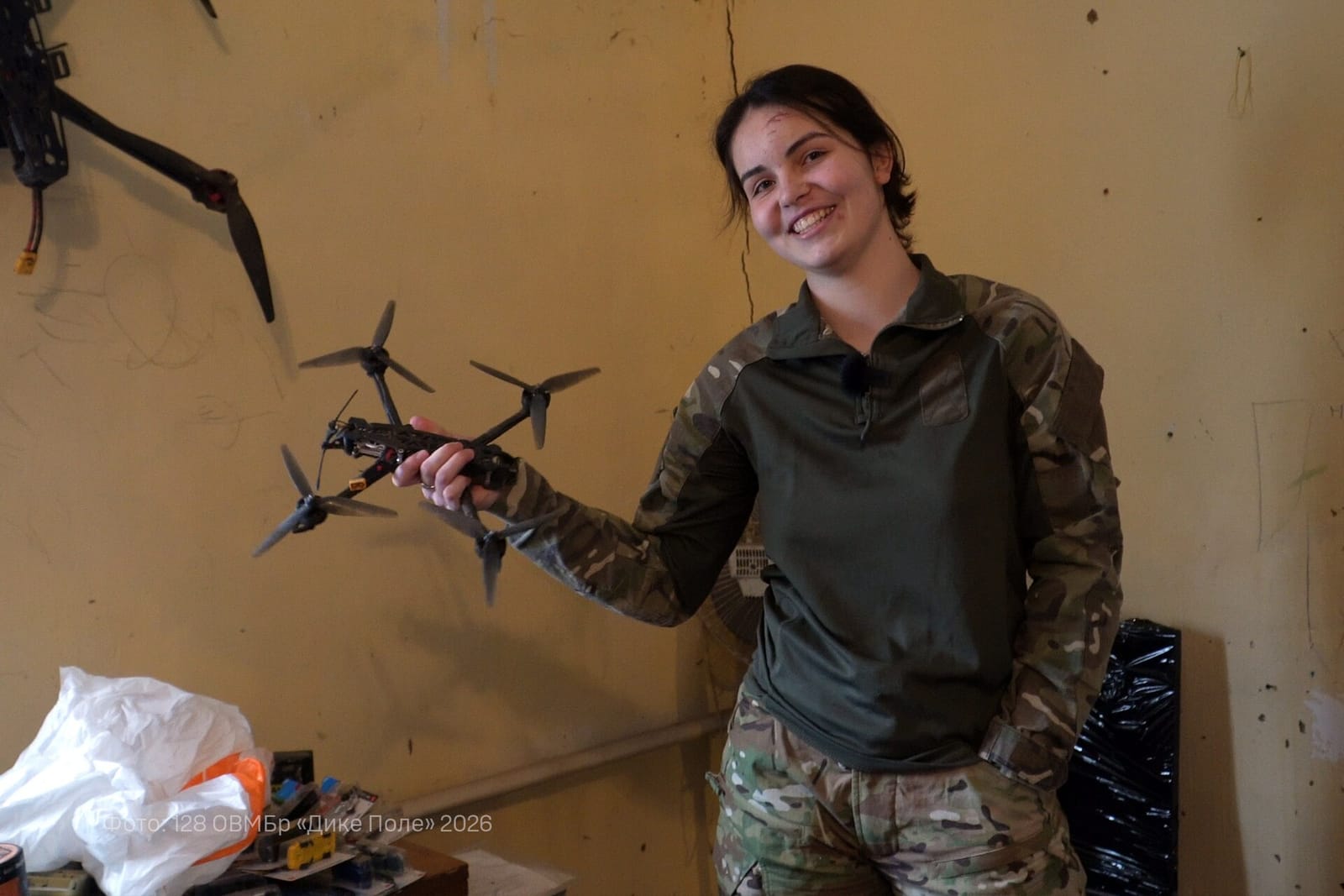 File photo: Ukrainian drone operator Miroslava of the 128th Brigade
