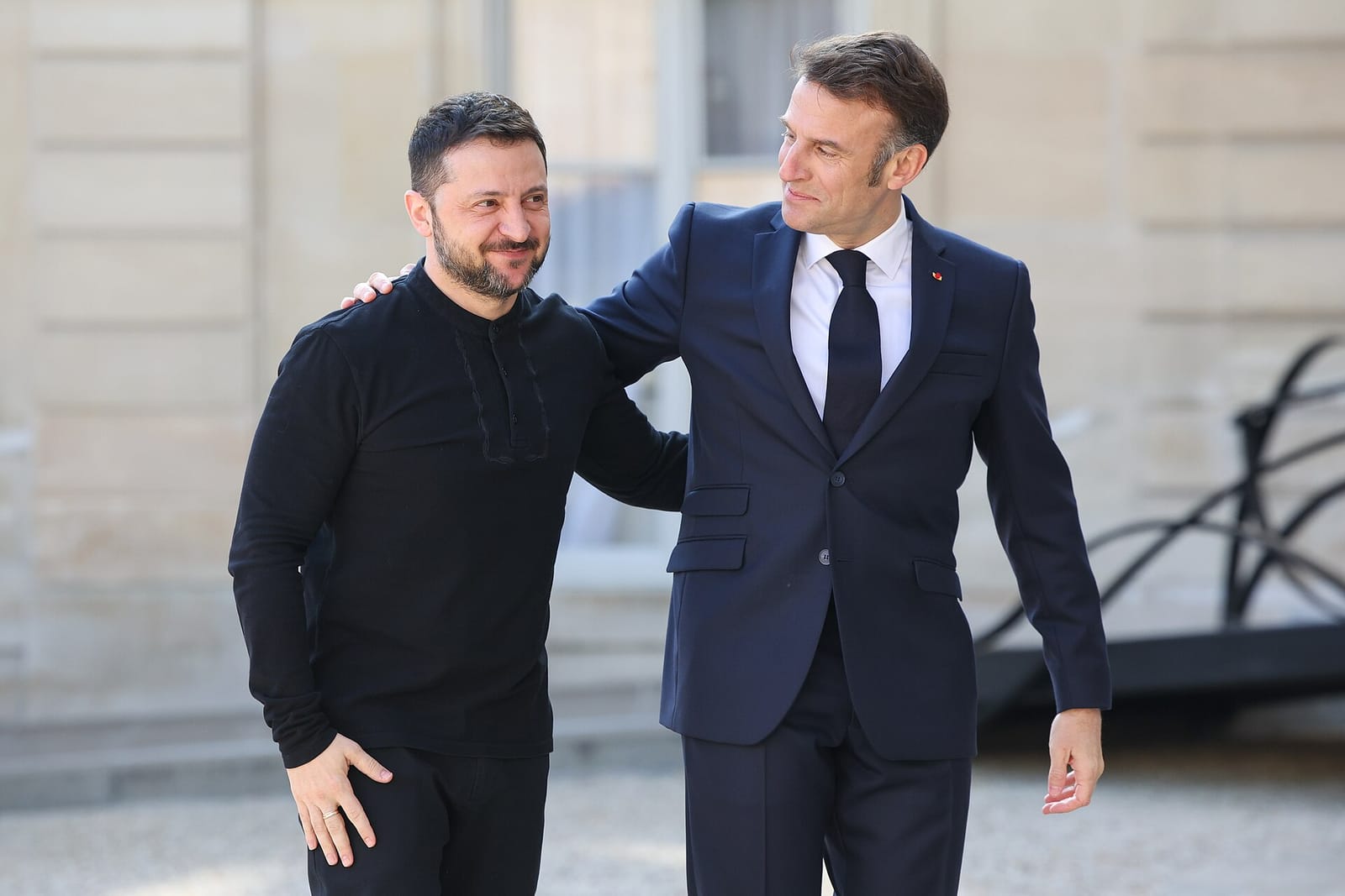 File photo: Zelenskyy welcomed by Macron in Paris, 2025