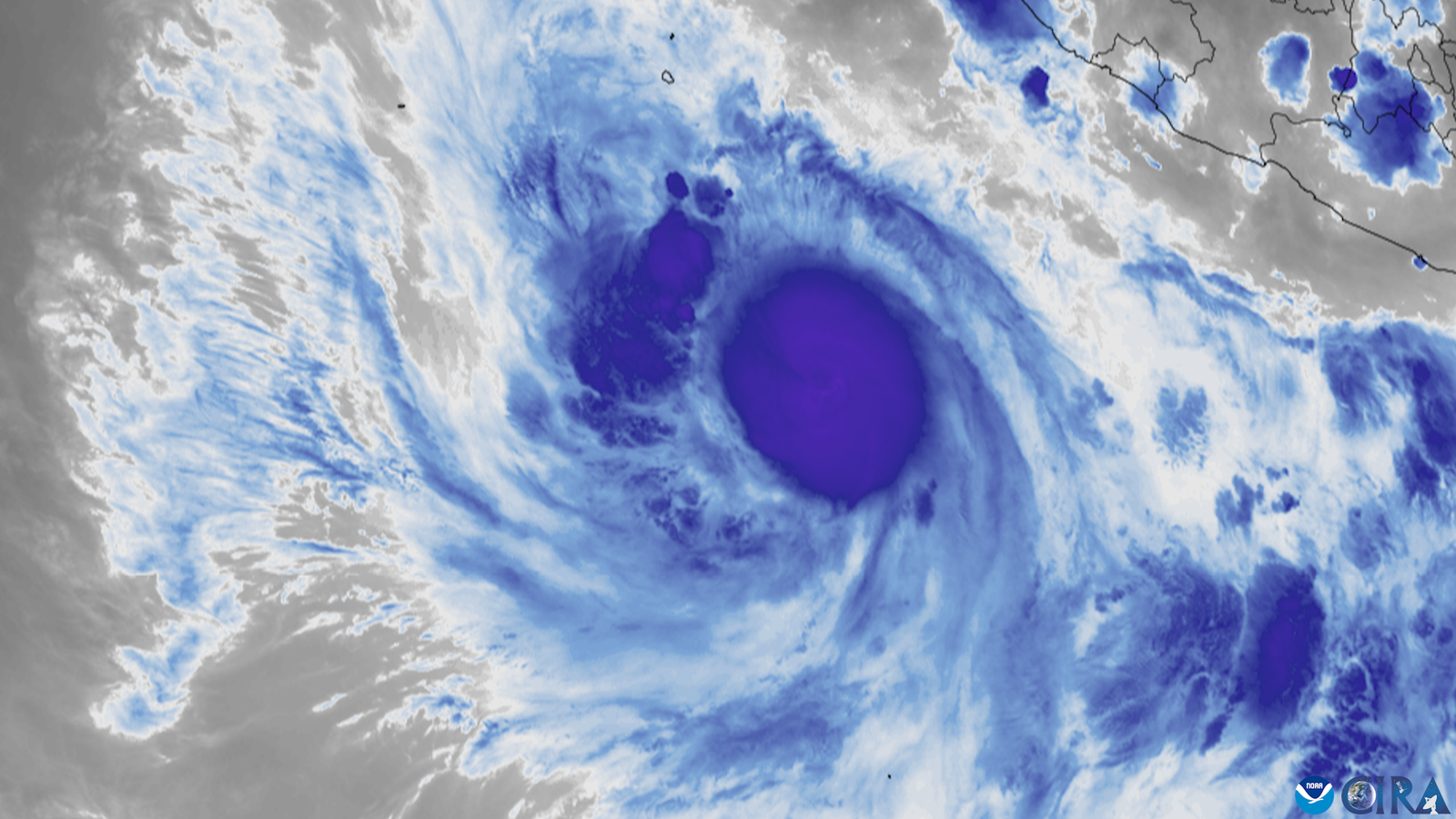 File photo: Hurricane Narda over the eastern Pacific, September 2025