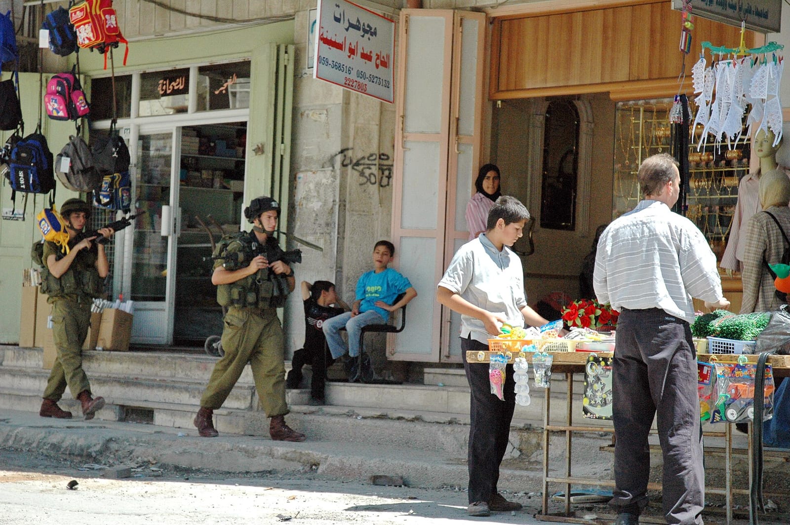 File photo: Israeli soldiers patrolling a street in Hebron