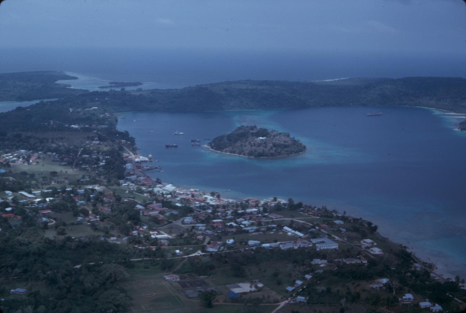 File photo: aerial view of Port Vila harbour, Efate Island, Vanuatu