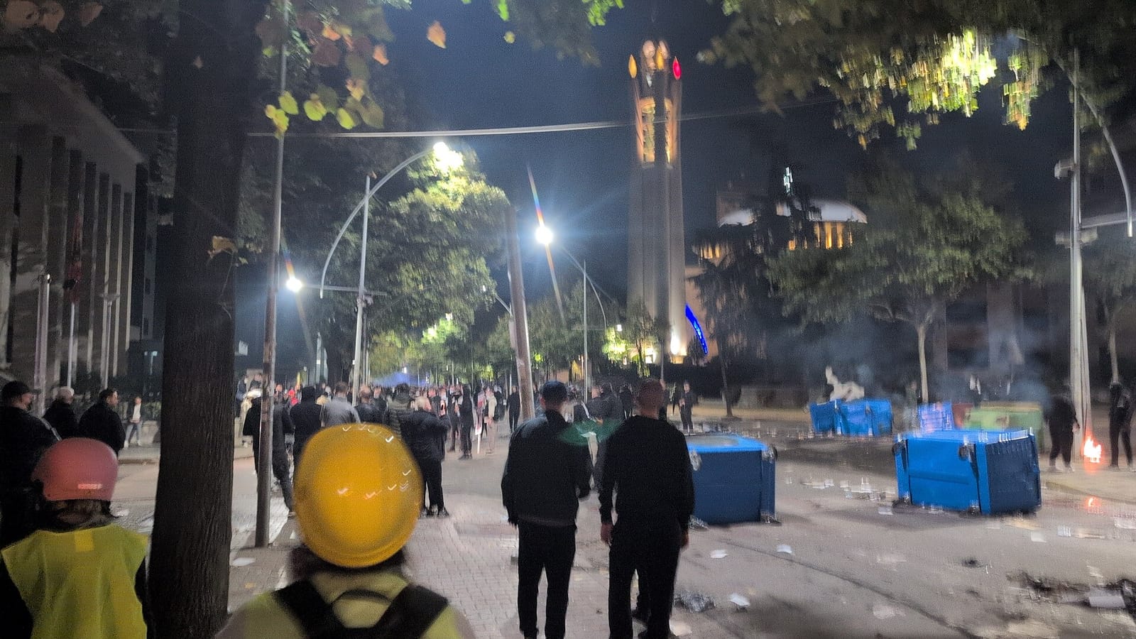 File photo: Protesters during a street demonstration in Tirana, 2026