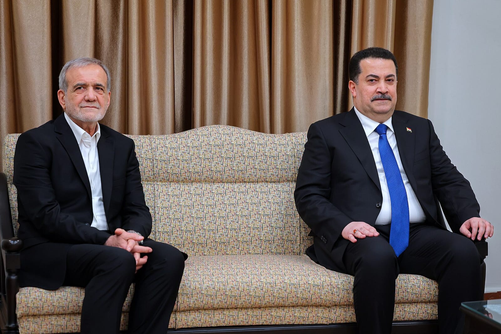 File photo: Pezeshkian and Iraq's al-Sudani meeting Supreme Leader Khamenei, 2025