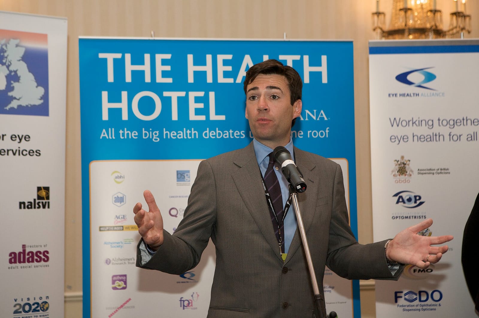 File photo: Andy Burnham speaking at a reception in September 2009