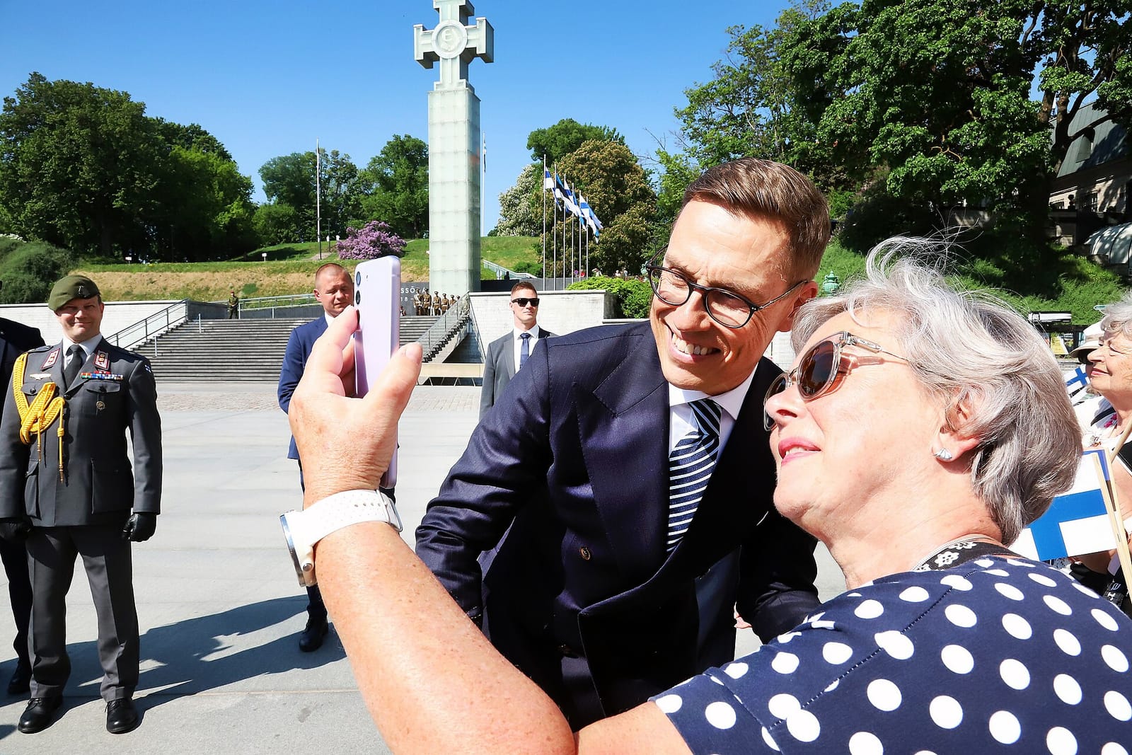 File photo: Finnish President Alexander Stubb at a 2024 welcome ceremony