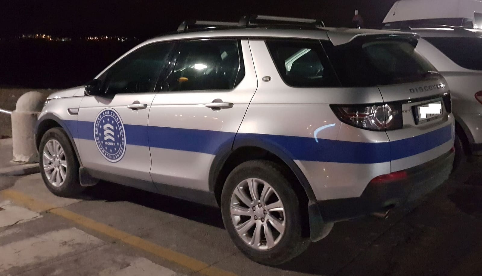 File photo: Frontex vehicle at Kos harbour, Greece, December 2019