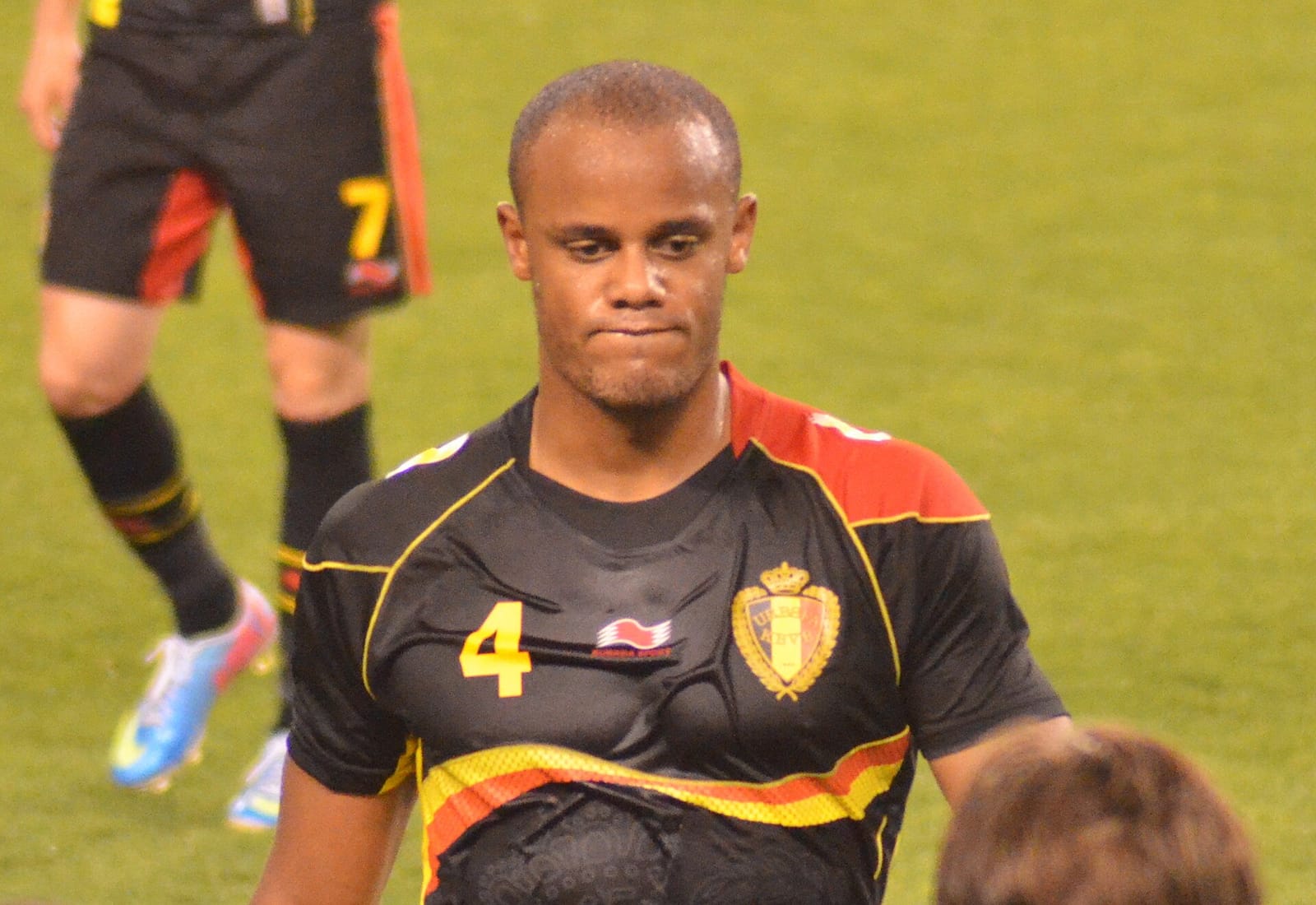 File photo: Vincent Kompany with Belgium before a 2013 match