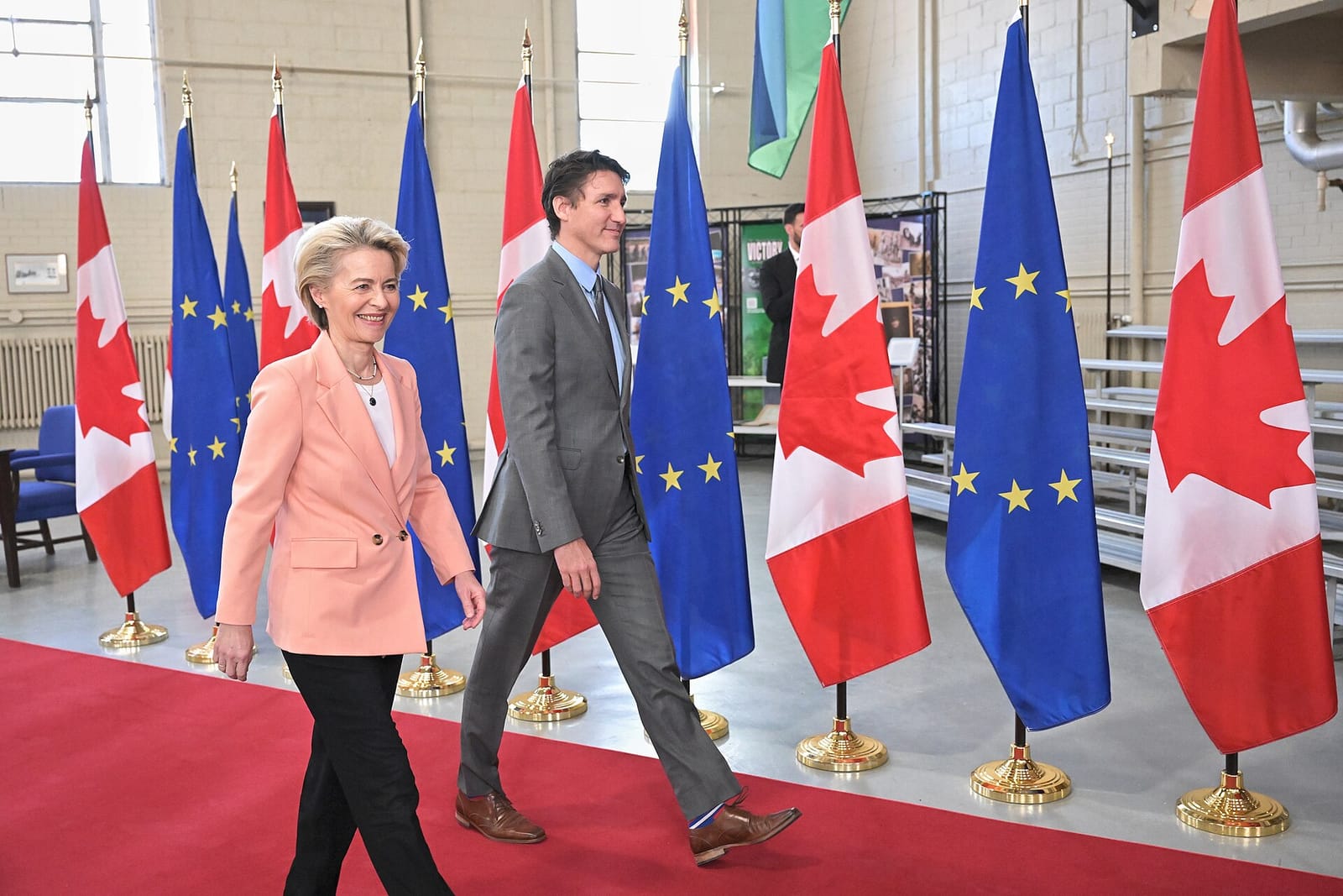 File photo: Ursula von der Leyen during an earlier visit to Canada