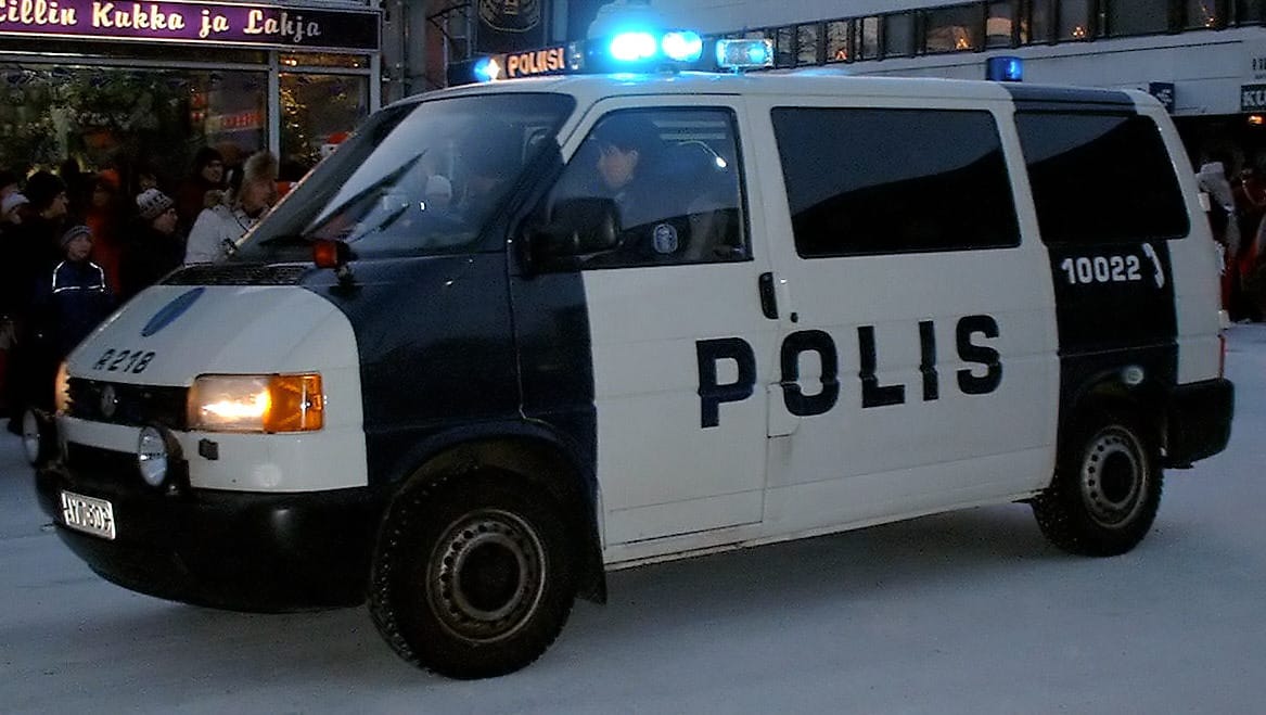 File photo: Finnish police van in Rovaniemi, Lapland, Finland