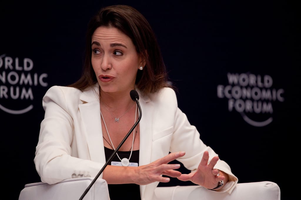 Archivfoto: die venezolanische Oppositionsführerin María Corina Machado