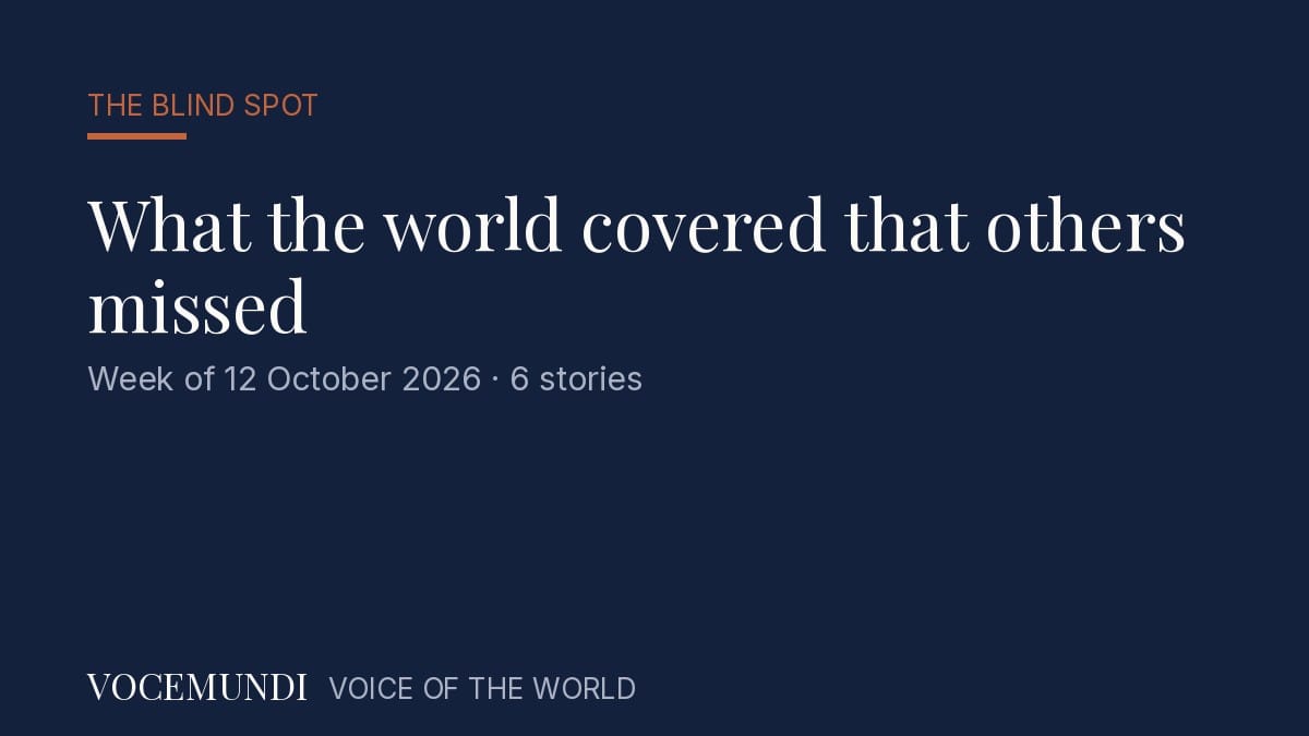 Illustration: Vocemundi. The Blind Spot, a weekly look at coverage gaps between regions