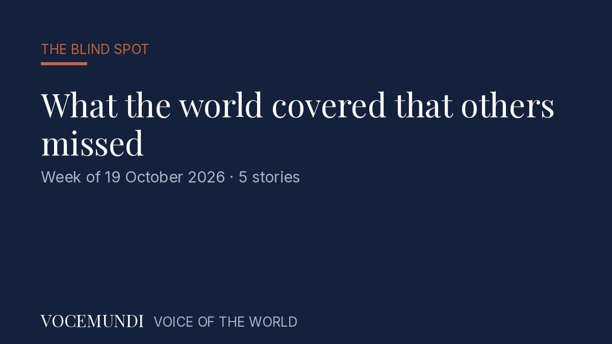 Illustration: Vocemundi. The Blind Spot, a weekly look at coverage gaps between regions