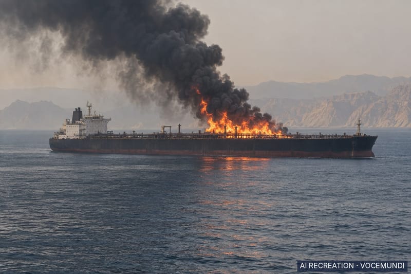 Iran's Guards say supertanker hit mine in Hormuz; US says it cleared mines